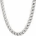 LIFETIME JEWELRY 7mm Polished Cuban Link Chain Necklace for Women & Men 24k Gold Plated (16 inches White Gold)