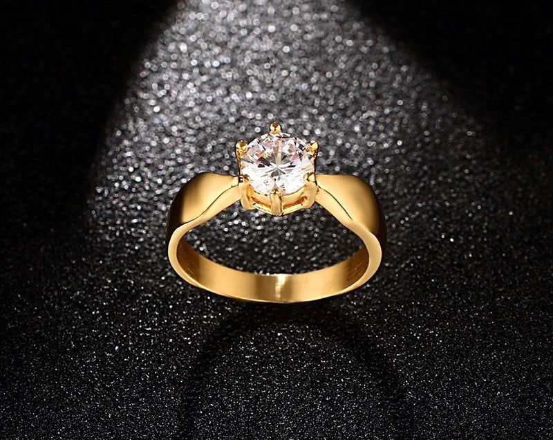 Zircon Engagement Wedding Ring | Trendy Minimalist