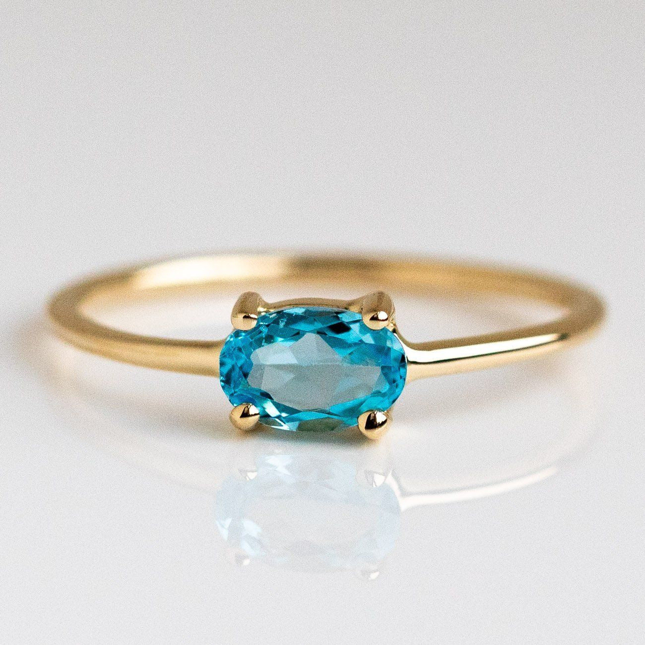 December Birthstone Ring | 18K Gold Stainless Steel