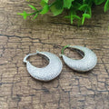 Reversible Pavé Silver Hoop Earrings | Two-in-One Earrings for Women
