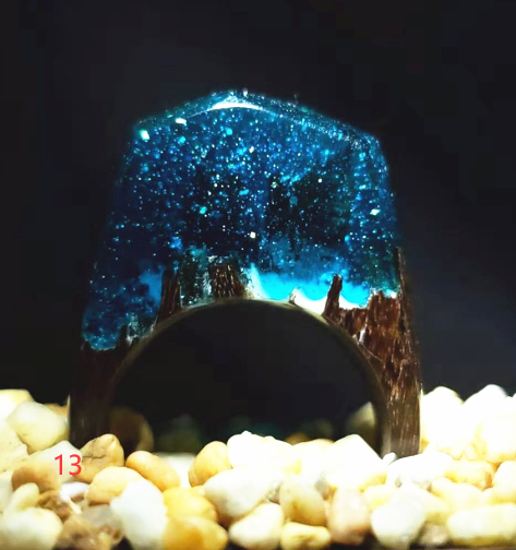 Time Ring | Resin & Wood Minimalist Ring