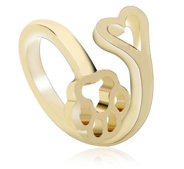 Cat Paw Open Ring | Cute Adjustable Ring