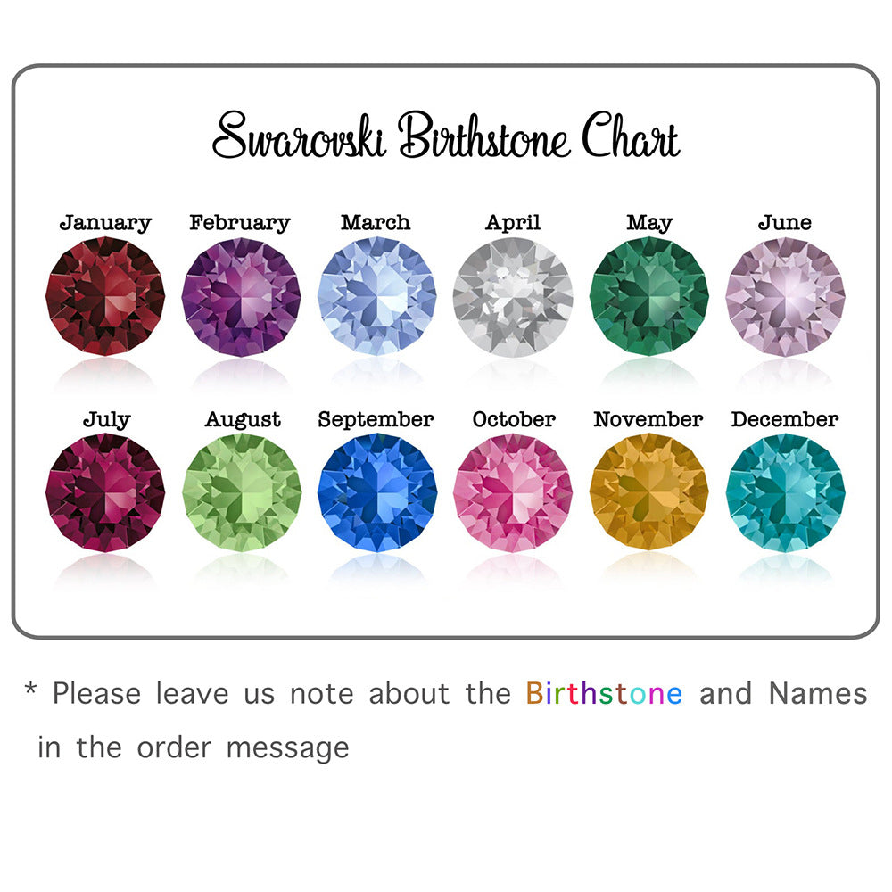 Custom DIY Birthstone Bead Bracelet with Engraving
