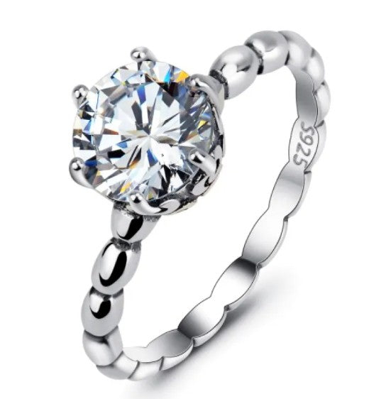 925 Silver Diamond Ring | Minimalist Design
