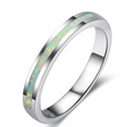 Opal Ring, 925 Sterling Silver Minimalist Design