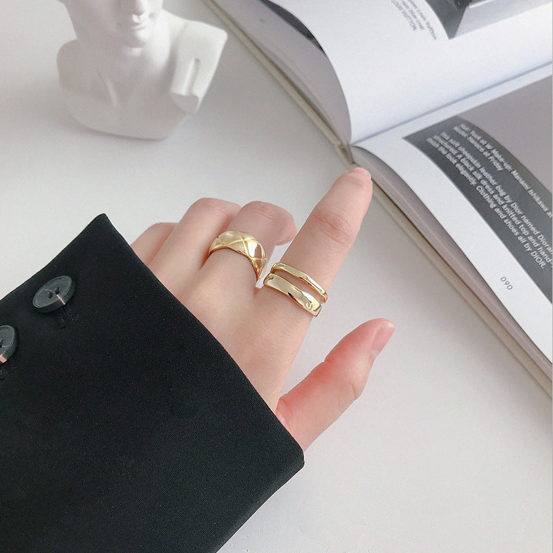 Double Layer Open Ring | S925 Silver Women's Ring