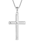 Vintage Cross Pendant Necklace in S925 Silver for Women