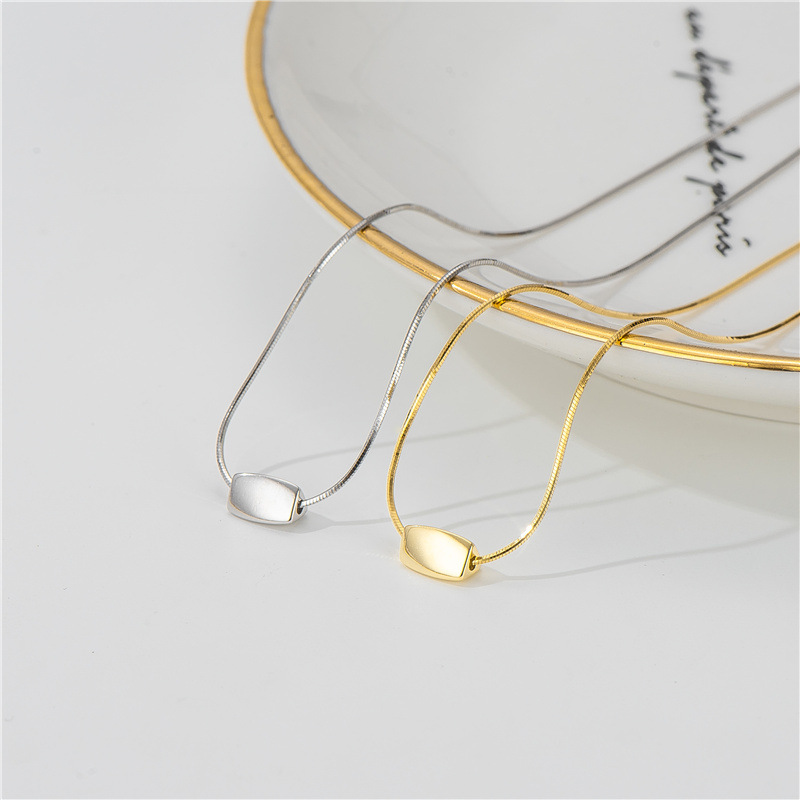Geometric Snake Bone Necklace