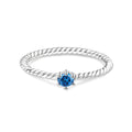 Birthstone Stackable Ring Set | 925 Silver Family Rings