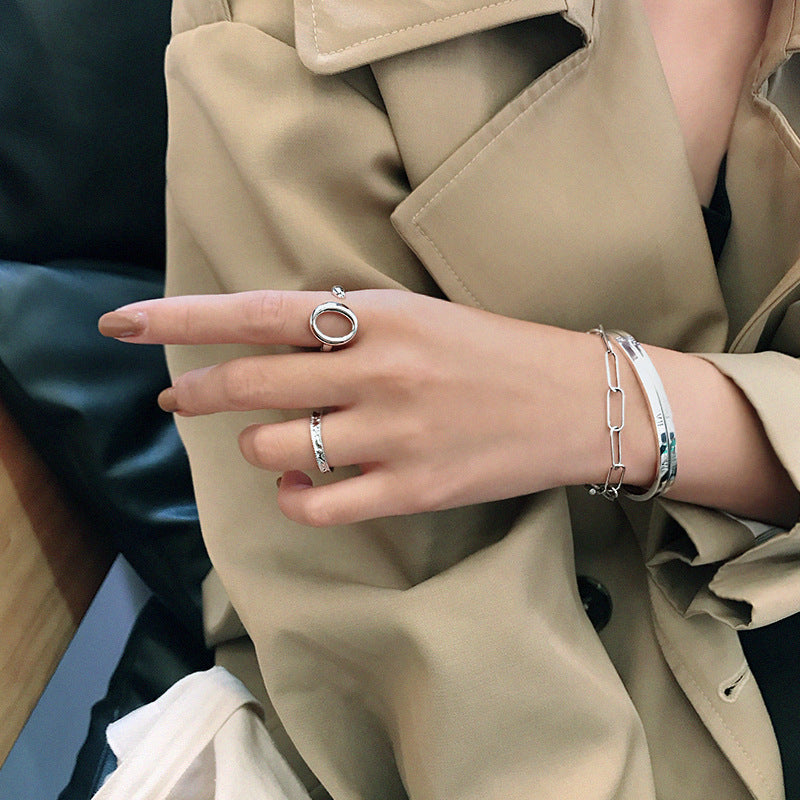 Oval Band Ring | Versatile Silver Minimalist Ring