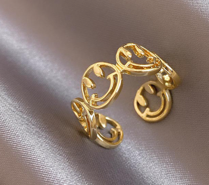 Smiley Face Ring | Minimalist Happy Ring