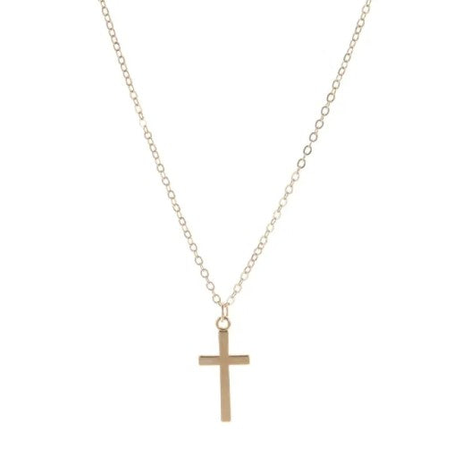 Cross Gold and Silver Pendant Necklace