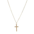 Cross Gold and Silver Pendant Necklace