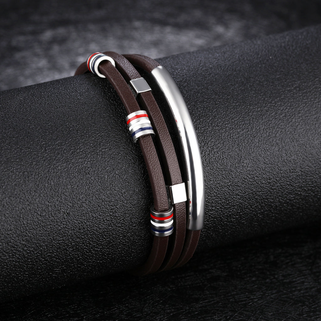 Woven Leather Bracelet for Men | Braided Men's Wrist Accessory