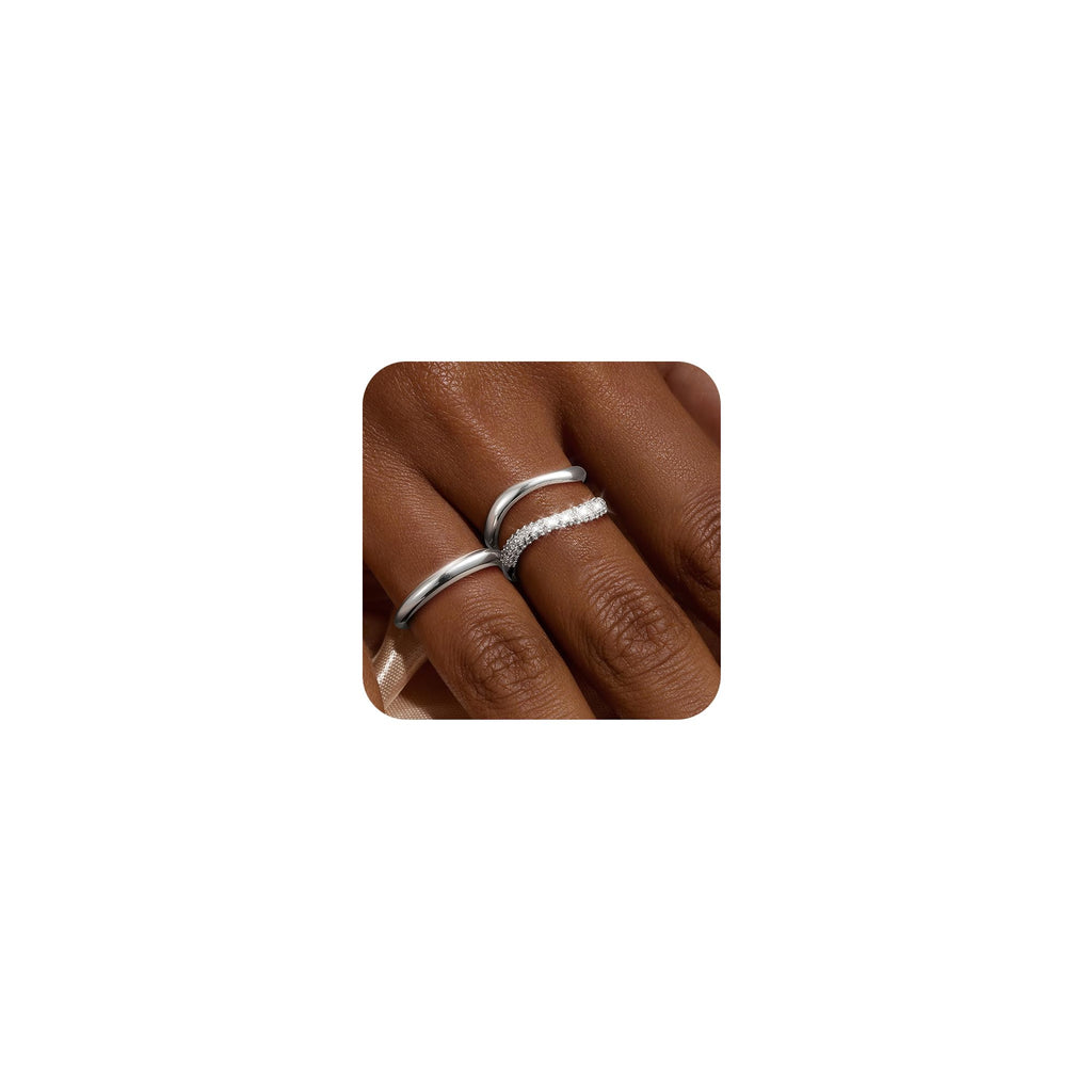 Dainty Stackable Ring Set | 14K Gold Non-Tarnish CZ