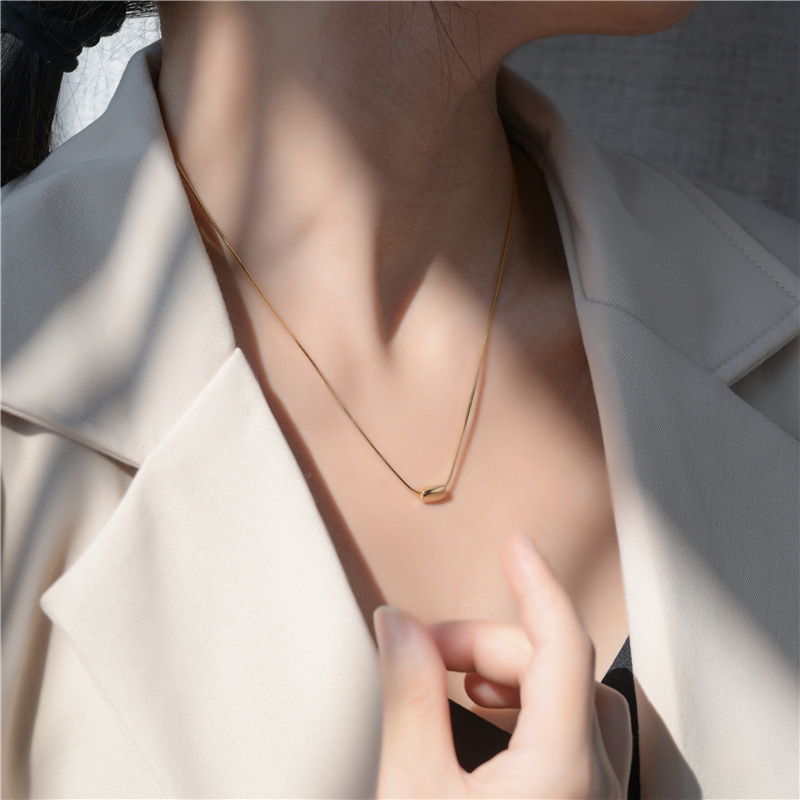 Geometric Snake Bone Necklace