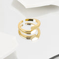 Korean Style Minimalist Lines Ring for Women