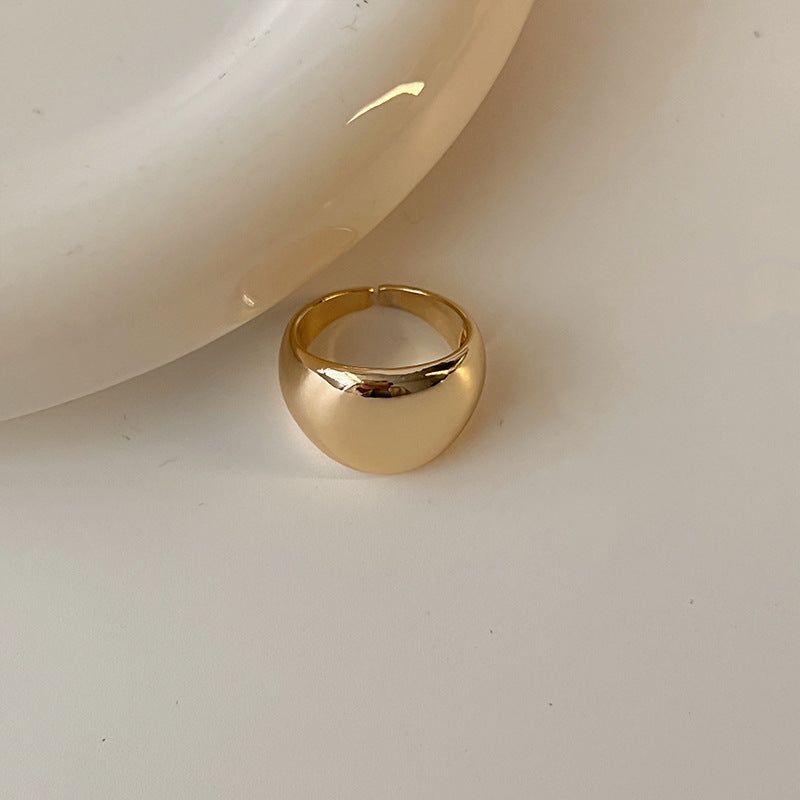 Minimalist Smooth Open Ring for Women