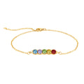 Fashion Pea Pod Birthstone Bracelet with Diamonds
