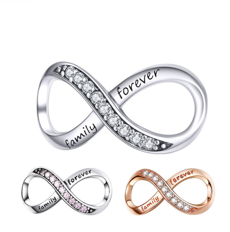 S925 Silver Infinity Beads | DIY Bracelet Accessories