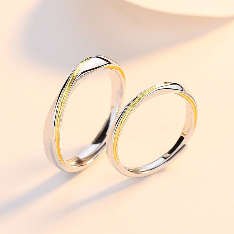 925 Silver Möbius Couples Ring | Minimalist Design