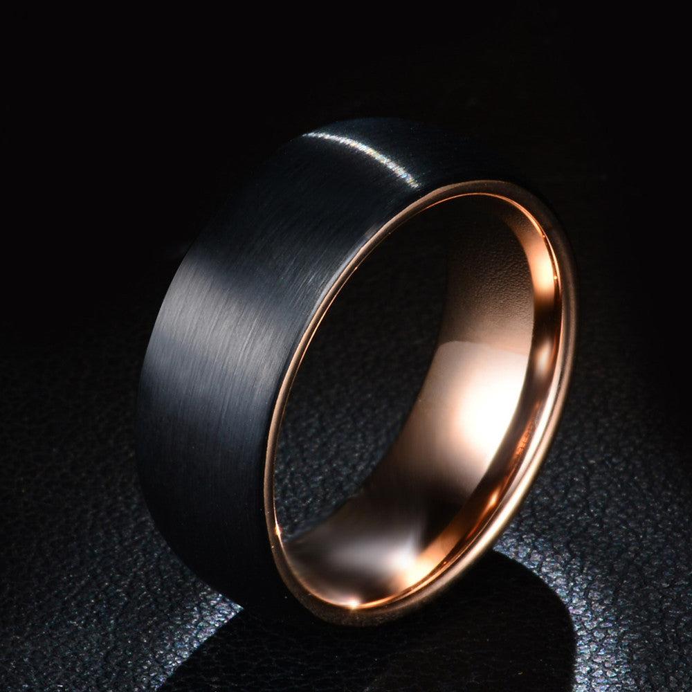 Brushed Titanium Steel Ring | Minimalist Stainless Steel