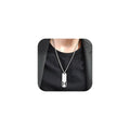 MTINEAPS Sterling Silver Necklace Initial Necklaces for Men Silver Chain Pendant Necklace Jewelry Birthday Gifts for Men Him Boyfriend (H)