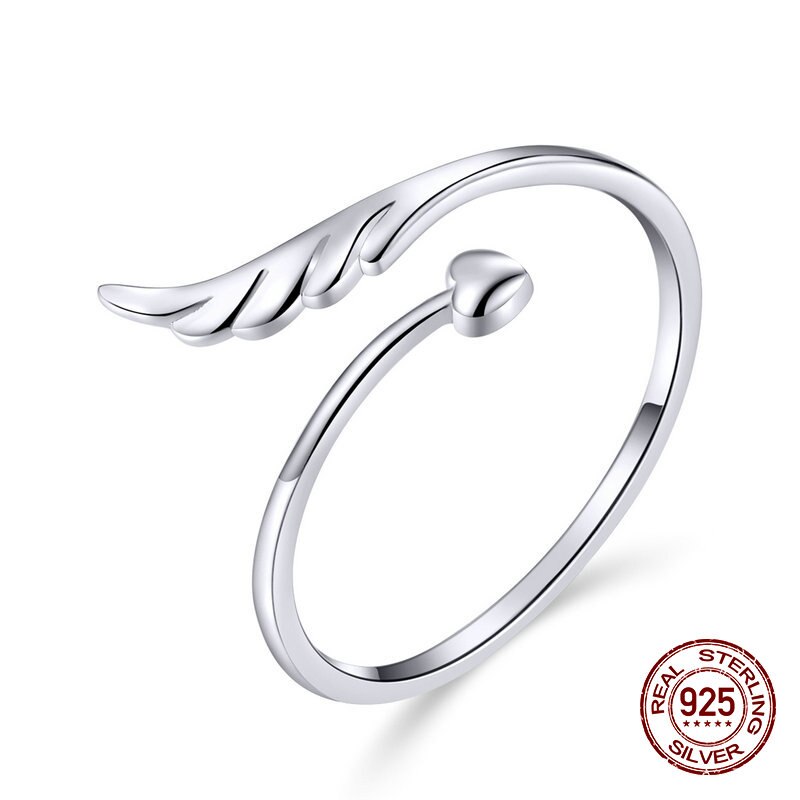 Angel Guardian Ring | 925 Silver Wing Open Ring