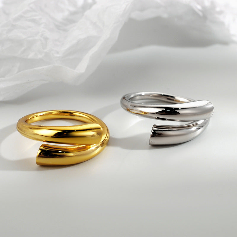 Geometric Lines Minimalist Ring for Women