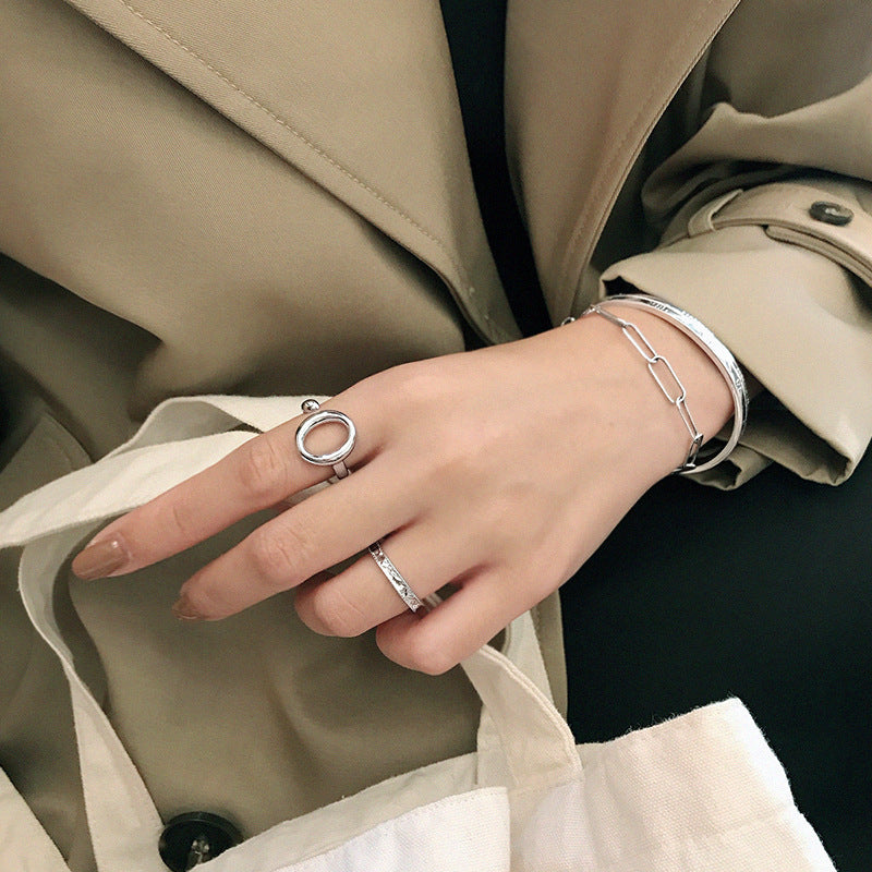 Oval Band Ring | Versatile Silver Minimalist Ring