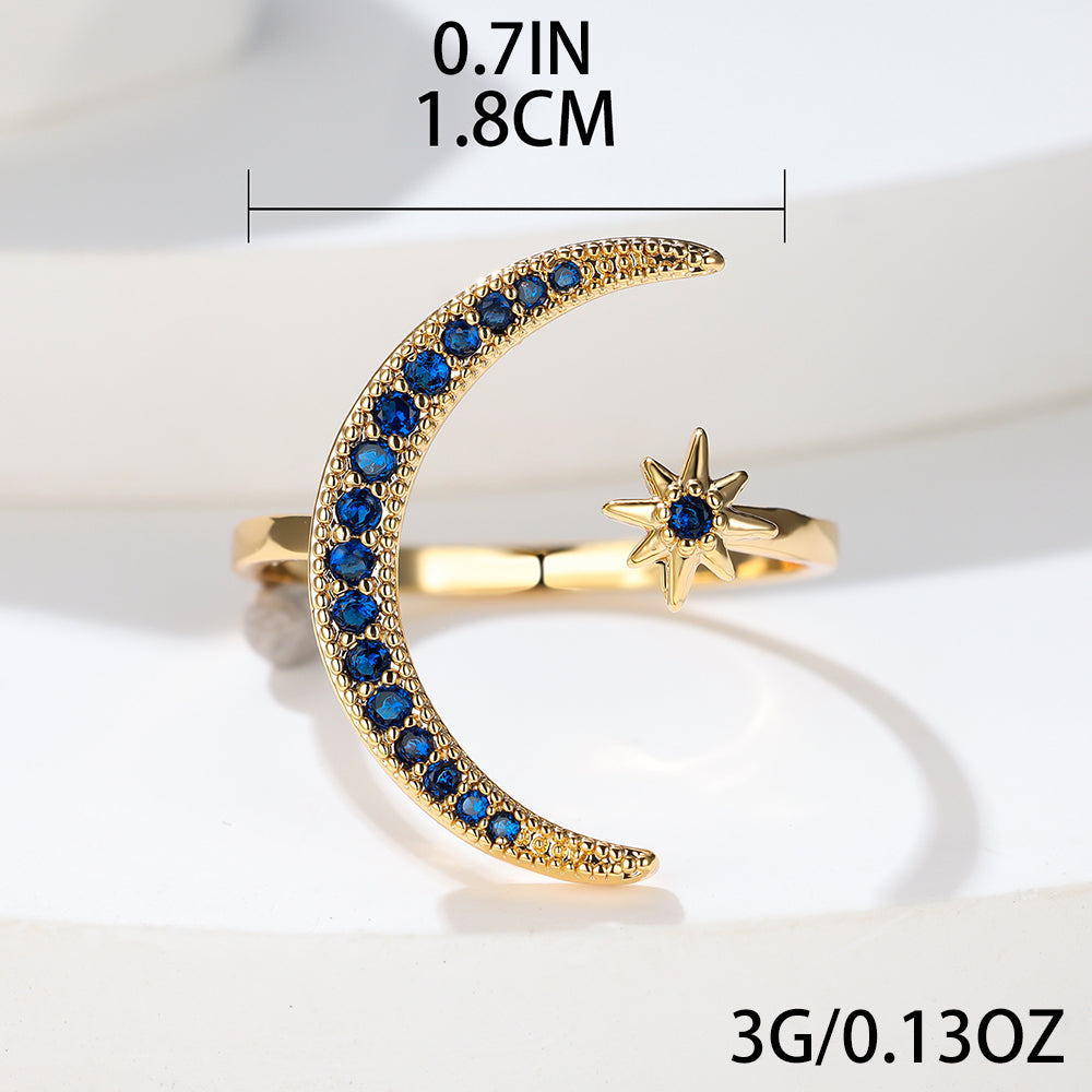 Bohemian Blue Stone Stacking Ring | Minimalist Design