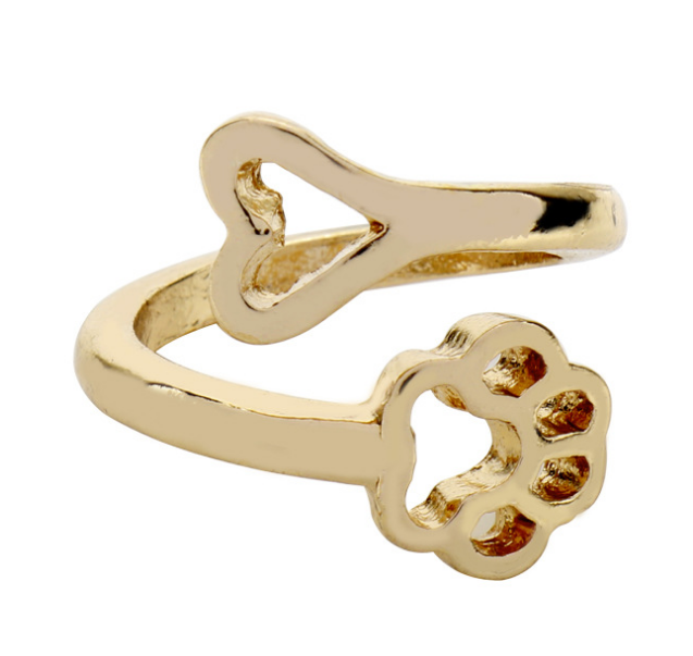 Cat Paw Open Ring | Cute Adjustable Ring
