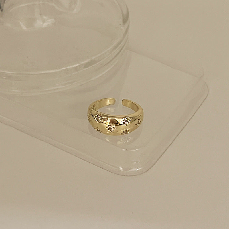 Minimalist Smooth Open Ring for Women