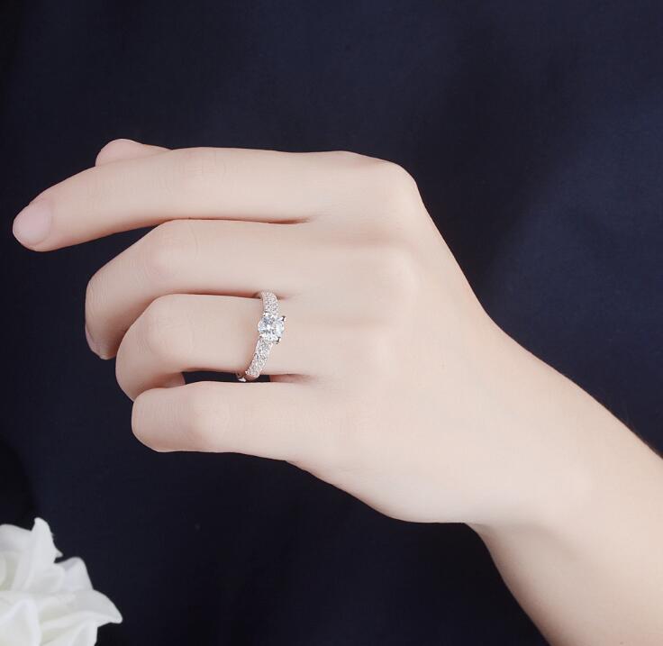 Imitation Diamond Engagement Ring | Minimalist Design