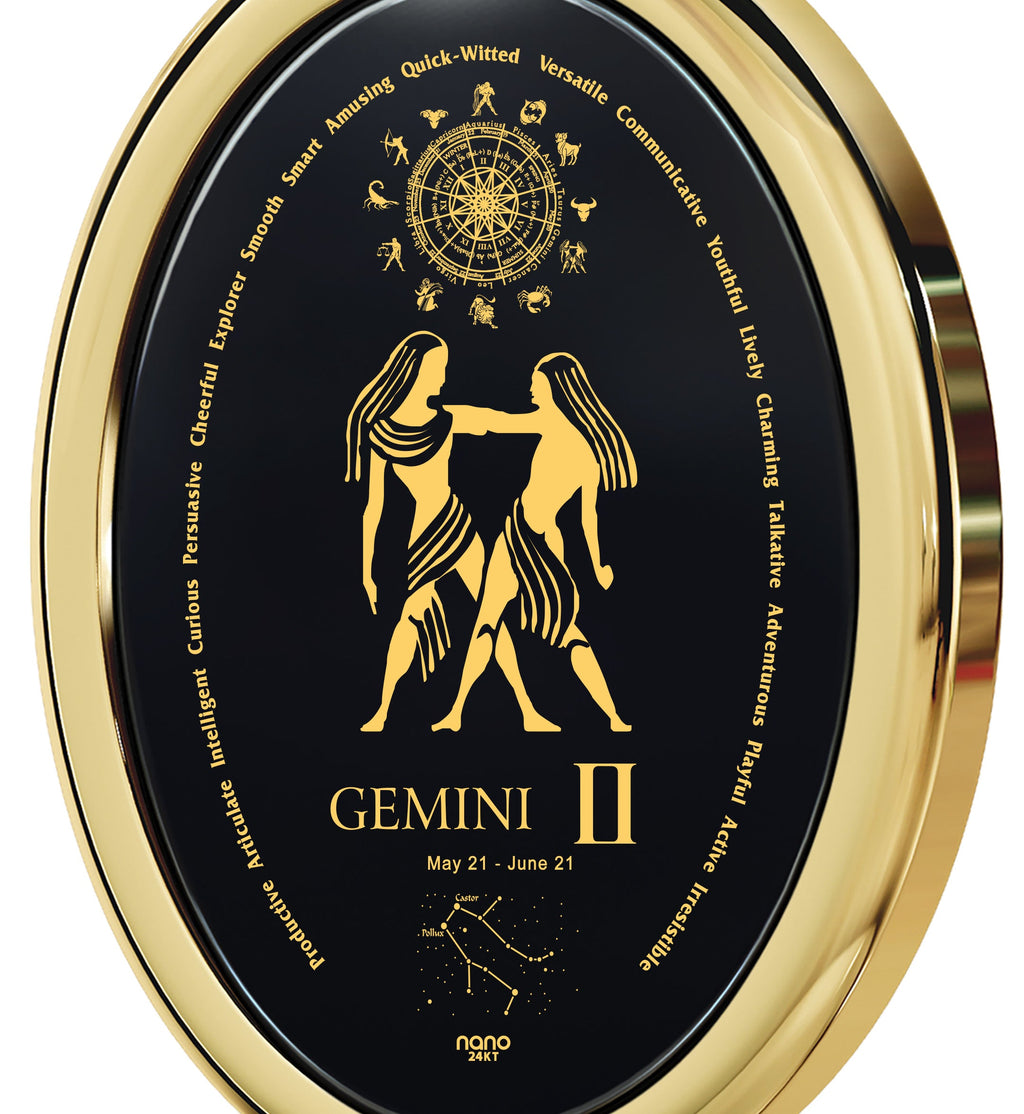 Gemini Zodiac Necklace | Dainty Astrology Pendant for Women