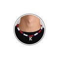 Baseball Necklace Baseball Team Gifts Letter K Initial Necklace for Men Teens Cool Gifts for Baseball Players Beaded Bling Rhinestone Baseball Necklace Initial Jewelry