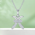 Pisces Moissanite Zodiac Pendant Necklace | Lab Diamond Astrology Jewelry