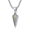 nylry Eye of Horus Necklace Arrowhead Necklace for Men Titanium Stainless Steel Ankh Cross Necklace Gold Spear Pendant Necklaces Protection Ancient Egypt Jewelry Gifts for Women Silver