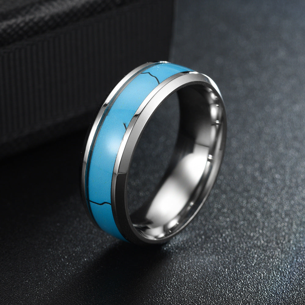 Fashion Stainless Steel Turquoise Rings for Men and Women