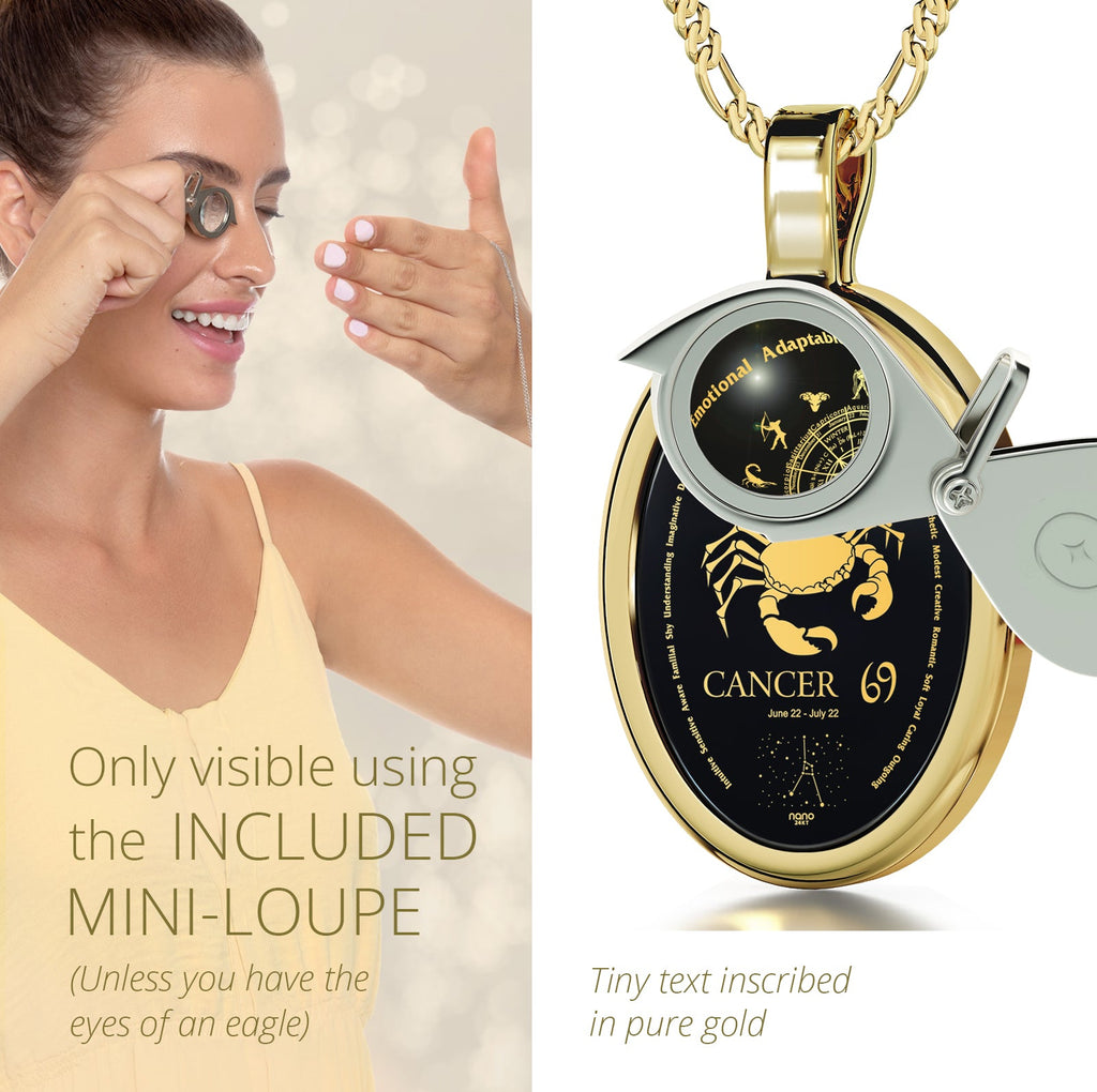 Cancer Zodiac Necklace | Dainty Astrology Pendant for Women