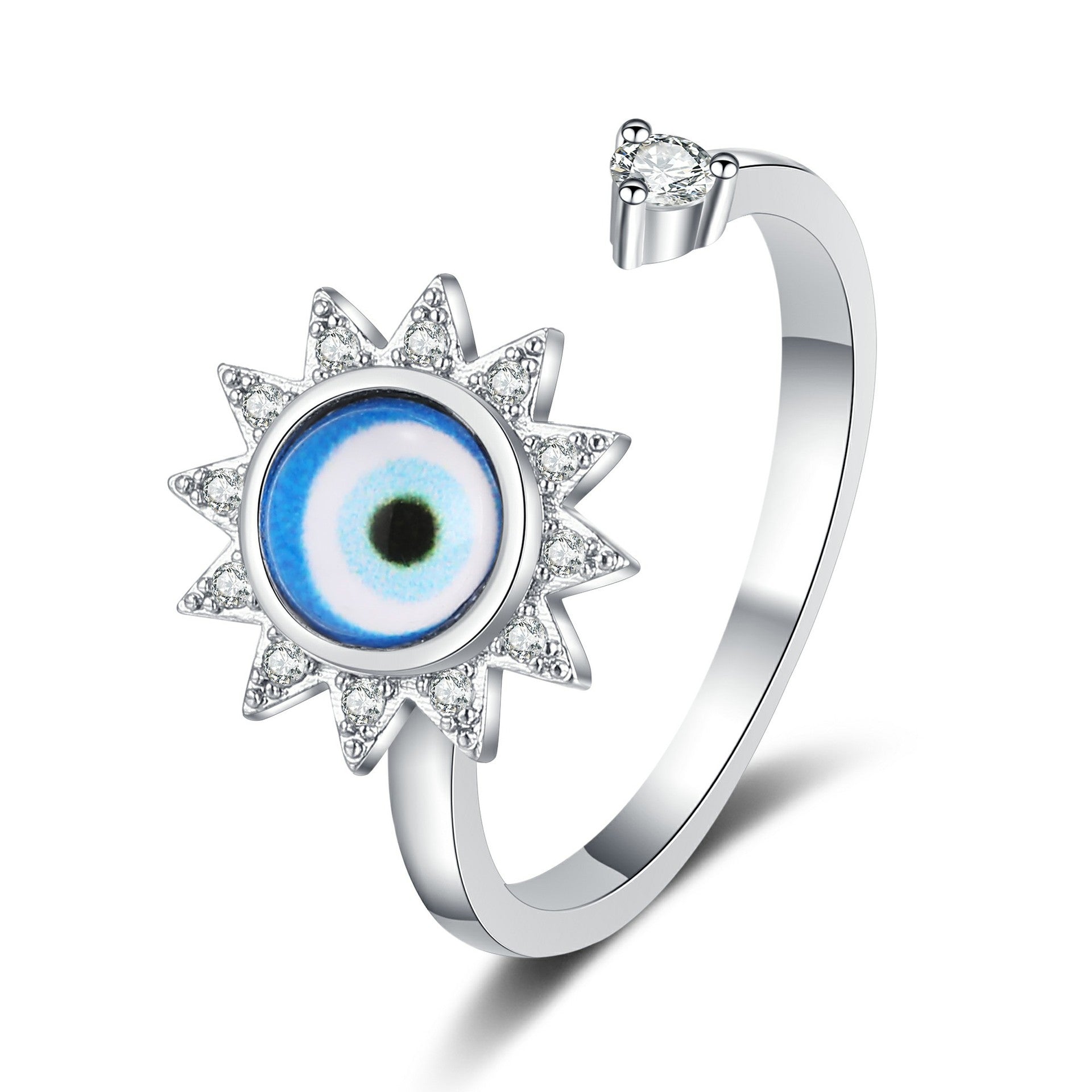 Clover Zircon Fidget Ring | Anxiety Relief Ring