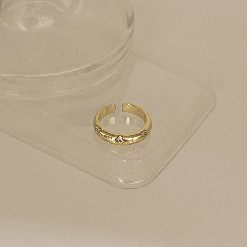 Minimalist Smooth Open Ring for Women