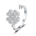 Clover Zircon Fidget Ring | Anxiety Relief Ring