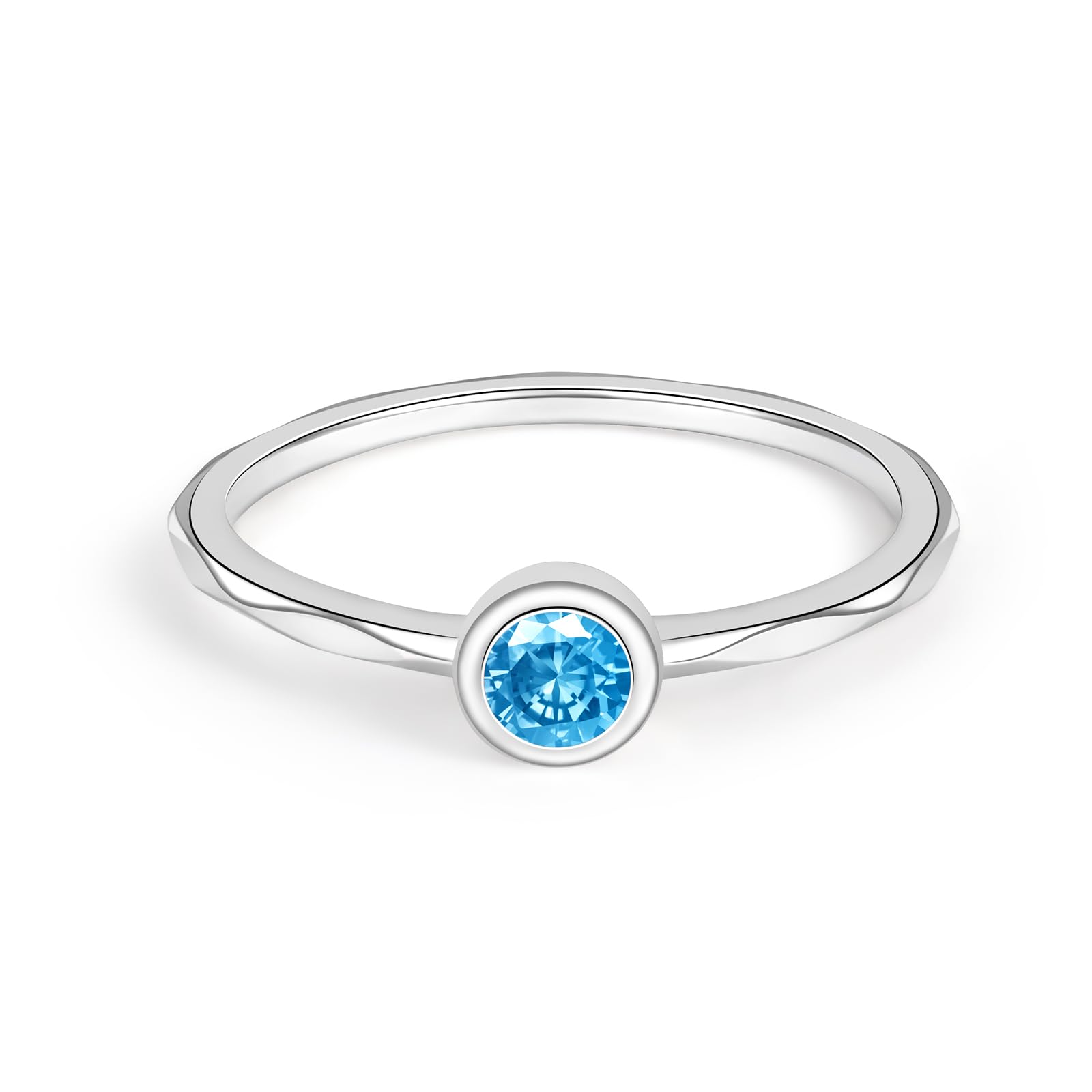 925 Silver Birthstone Stackable Ring | Family Promise Ring