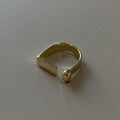 Geometric Minimalist Sterling Silver Ring for Women