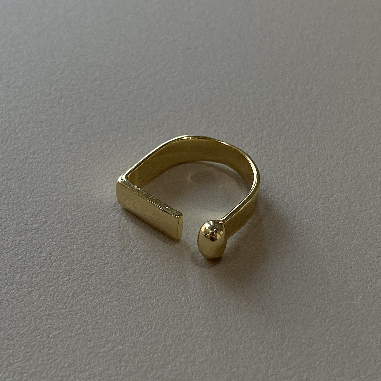 Geometric Minimalist Sterling Silver Ring for Women