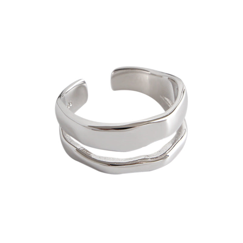 Double Layer Open Ring | S925 Silver Women's Ring
