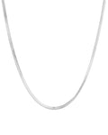 Verona Jewelers Sterling Silver 2.5MM 3.3MM Italian Herringbone Flat Snake Magic Chain -Gold Plated Herringbone Chain Necklace Gold Over Silver Necklace for Men and Women (22.00 2.5MM SILVER)