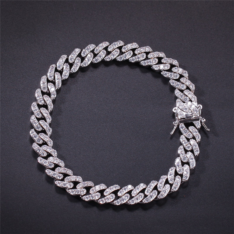 Gold-Plated Diamond Cuban Link Hip Hop Necklace