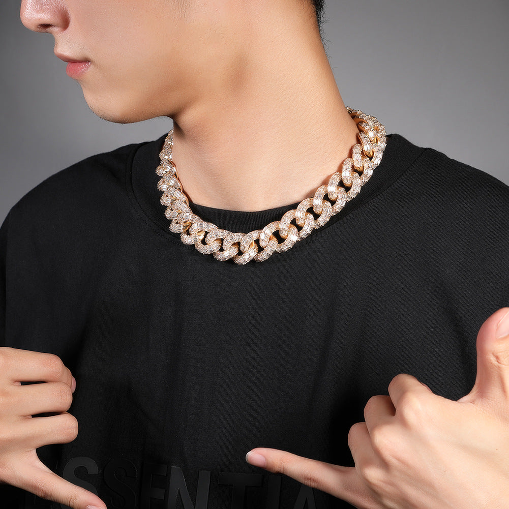 Personalized Zirconium Cuban Bracelet Necklace for Men